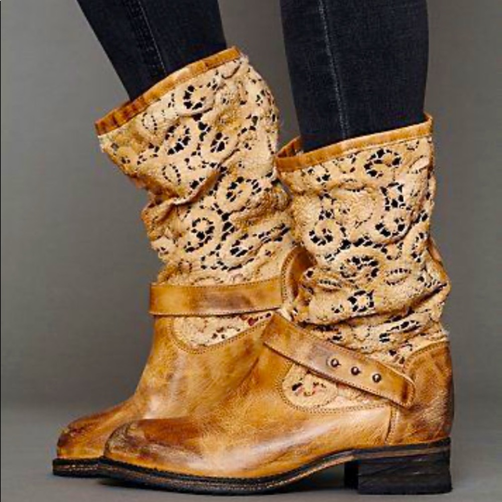 Free People Crochet Beau Boots